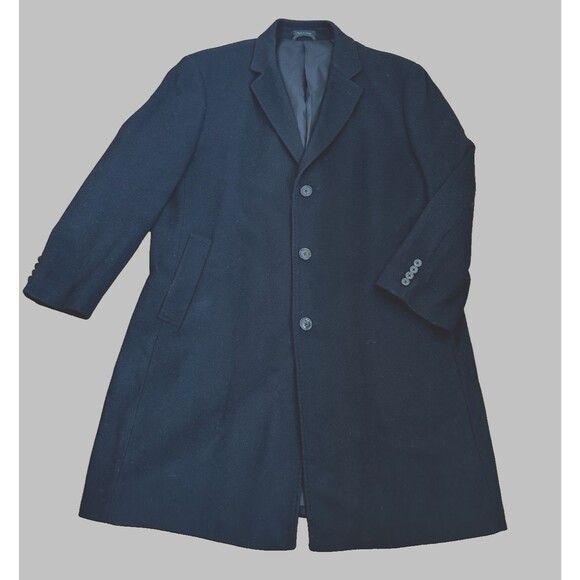 Lauren Ralph Lauren Men’s Cashmere BLend Over Coat 48RBlack Italian